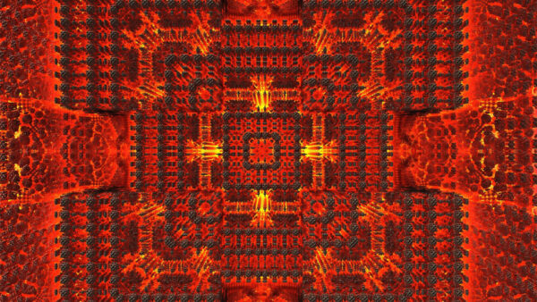 Wallpaper Fractal, Abstract, Abstraction, Squares, Red, Pattern