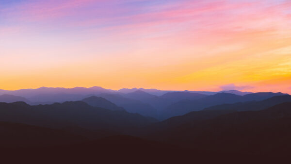 Wallpaper Mountains, Sunset