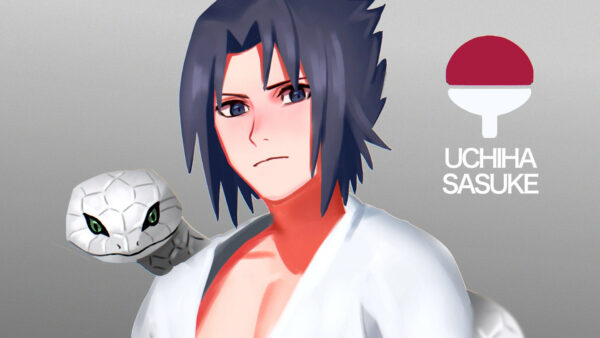 Wallpaper Anime, Desktop, Naruto, With, White, Sasuke, Snake, Uchiha