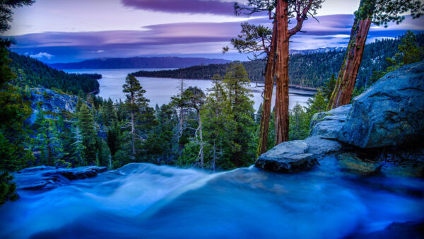 Wallpaper Lake, Tahoe, Desktop, Over, Emerald, Bay, Nature, Eagle, Falls