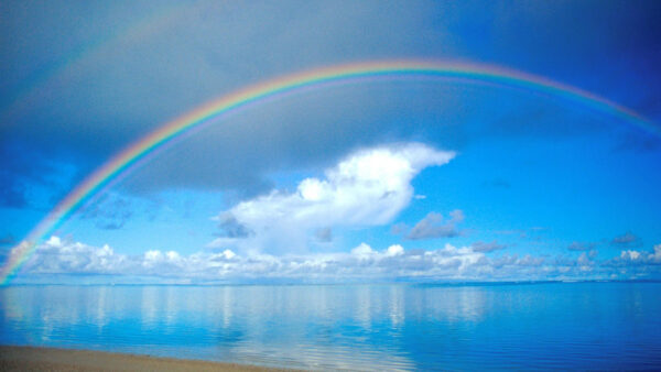 Wallpaper Above, With, Calm, Water, Rainbow, Desktop, Reflection, Body