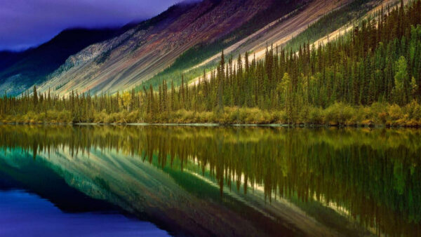 Wallpaper Body, Landscape, Trees, And, Water, Desktop, Reflection, With, Colorful, Nature, Mountains