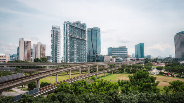 Wallpaper Travel, View, City, Buildings, Bridge, Landscape