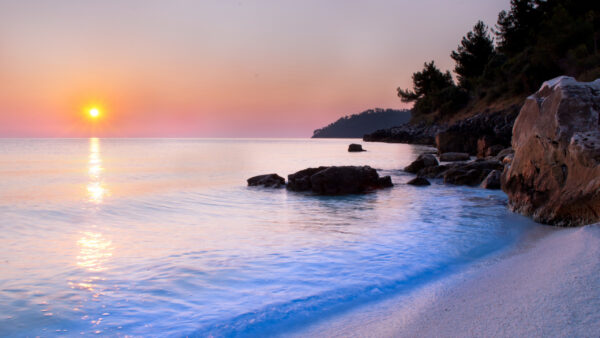 Wallpaper During, Nature, Body, Water, Sky, Under, Sunset, Colorful, Calm