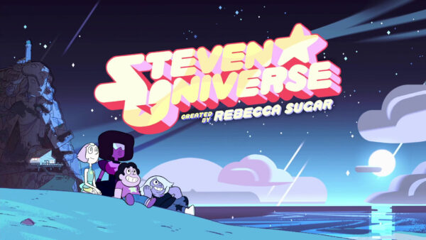 Wallpaper Background, Top, Clouds, Pearl, Stars, Moon, Steven, Universe, Night, House, Mountain, Sitting, Desktop, Light, Time, With, Garnet, Amethyst, Movies, During, Beach