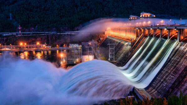 Wallpaper Travel, Colorful, Barrage, Water, Dam, Lights