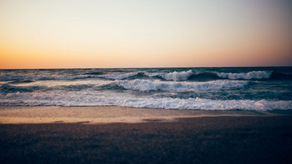 Wallpaper Beach, Mobile, Nature, Sand, Waves, Desktop, Background, Sky, Ocean, Blue, Foam