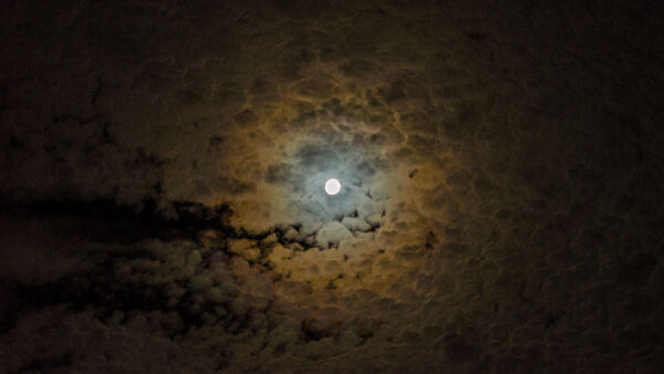 Wallpaper Clouds, Night, Moon, Sky