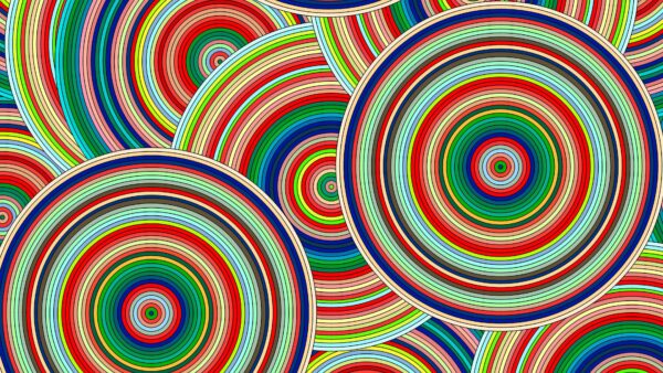 Wallpaper Circles, Abstract, Shapes, Colorful, Abstraction