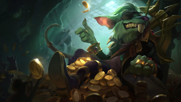 Wallpaper Coins, Legends, Twitch, Gold, With, League