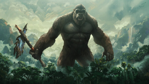 Wallpaper Godzilla, Kong