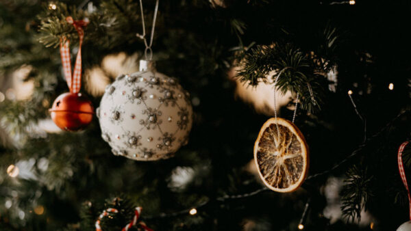 Wallpaper Decoration, White, Holidays, Tree, Christmas, Balls, Red