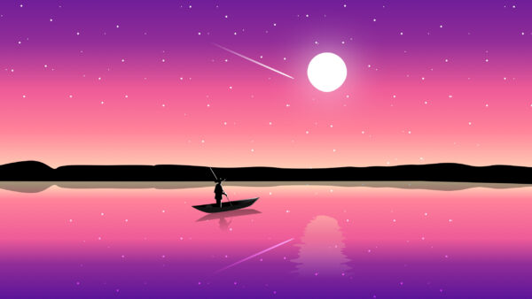 Wallpaper Sunset, Illustration