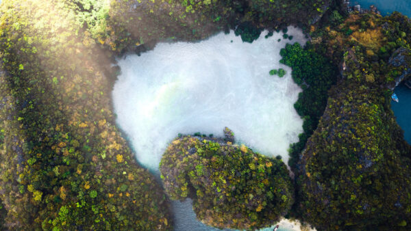 Wallpaper Aerial, View, Island