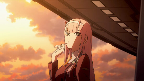 Wallpaper Desktop, The, With, Clouds, Darling, FranXX, Two, Hiro, Sky, Zero, Anime, Background