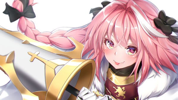 Wallpaper Desktop, Hair, Purple, Astolfo, With, Eyes, Long, And