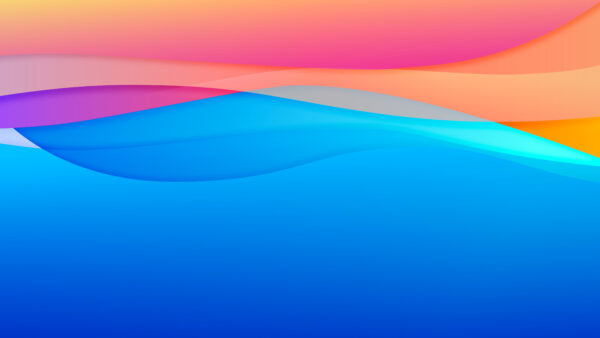 Wallpaper Abstract, Yellow, Desktop, Waves, Blue, Pink