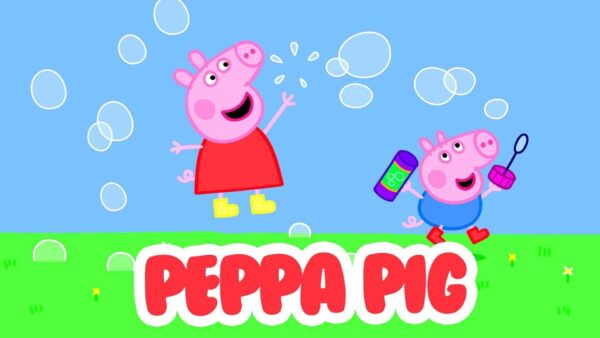 Wallpaper Peppa, Playing, And, Pig, Anime, Bubbles, With, George, Are