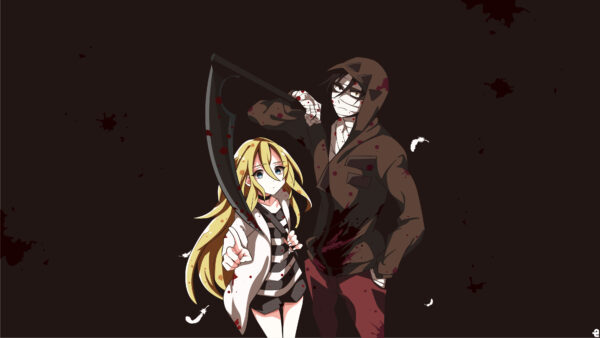 Wallpaper Satsuriku, Games, Tenshi, Zack, Death, Angels, Rachel, Background, Brown, With, Gardner