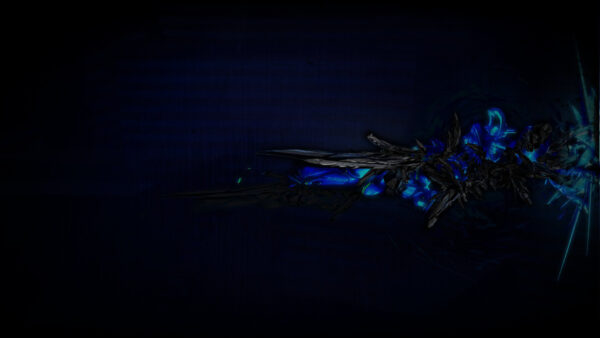 Wallpaper Art, Dark, Blue, Desktop, Black
