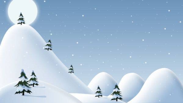 Wallpaper Snow, Mountains, Desktop, Trees, Christmas