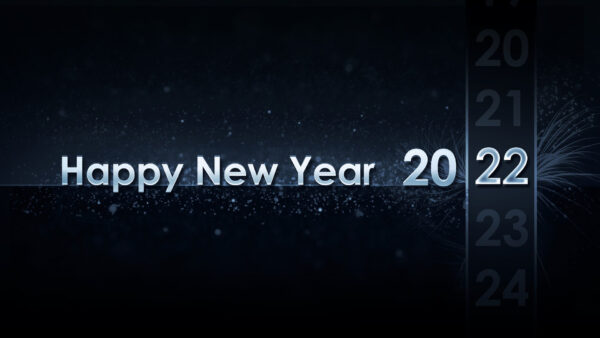 Wallpaper Happy, 2022, New, Background, Year, Black