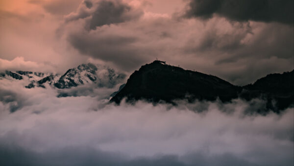 Wallpaper Clouds, Peaks, Mountains, Fog, Nature