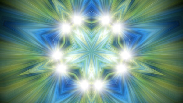 Wallpaper Stars, Glare, Blue, Green, Abstract, Pattern, Art, Abstraction