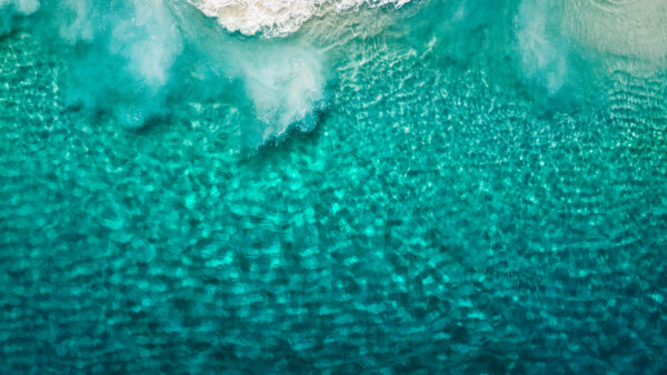 Wallpaper Ripple, Ocean, Waves, Aerial, View