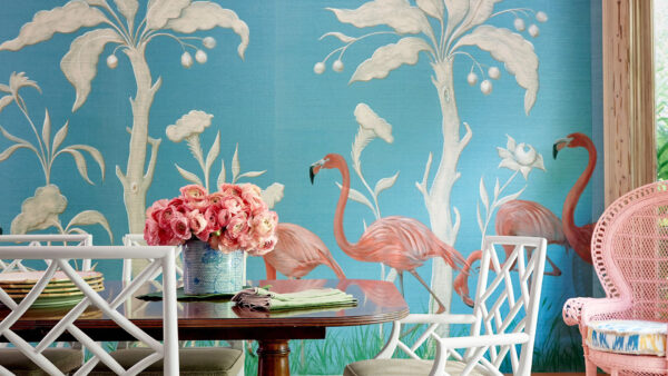 Wallpaper Walls, Art, Grasscloth, Birds