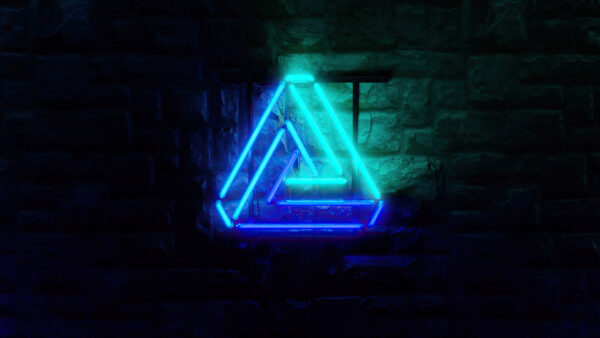 Wallpaper Cool, Images, 4k, Phone, Glowing, Desktop, Pc, Neon, Background, Triangle, Wallpaper, Mobile