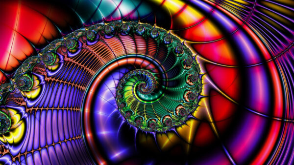 Wallpaper Fractal, Colorful, Design, Abstract