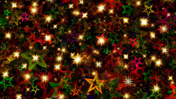 Wallpaper Green, Desktop, Glitter, Yellow, Stars, Mobile, Red, Abstract, Texture