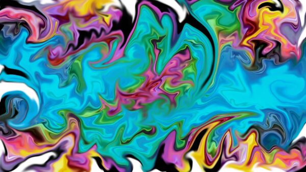 Wallpaper Desktop, Abstract, Colorful, Waves