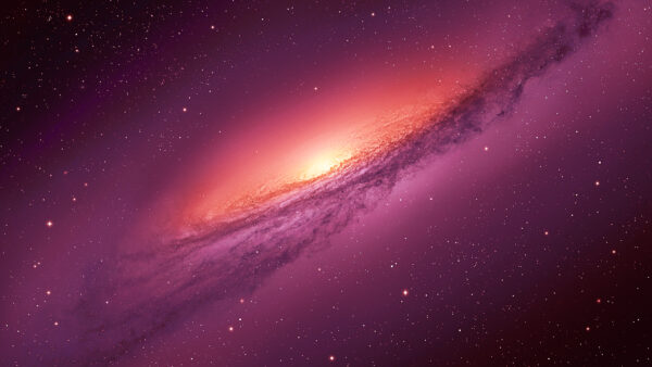 Wallpaper And, Desktop, Stars, During, Red, Purple, Shimmering, Galaxy, Nighttime