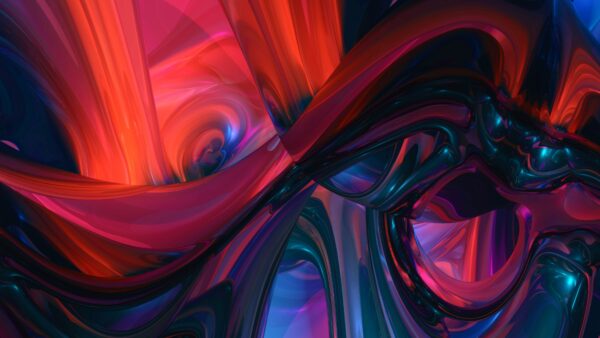 Wallpaper Tangled, Wavy, Colorful, Fractal, Abstract