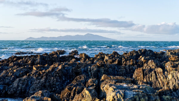 Wallpaper Mountain, Ocean, Waves, View, Desktop, With, Nature, Snow, Landscape, Mobile, Rocks