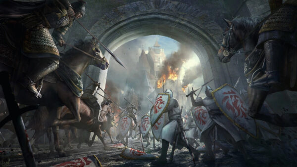 Wallpaper Warrior, Rise, Kingdoms, Knight, Battle