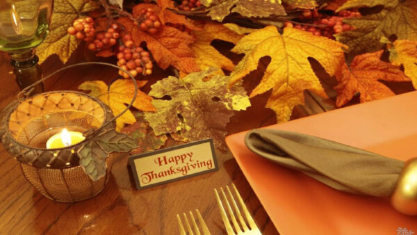 Wallpaper Card, Word, Table, Happy, Thanksgiving, Desktop