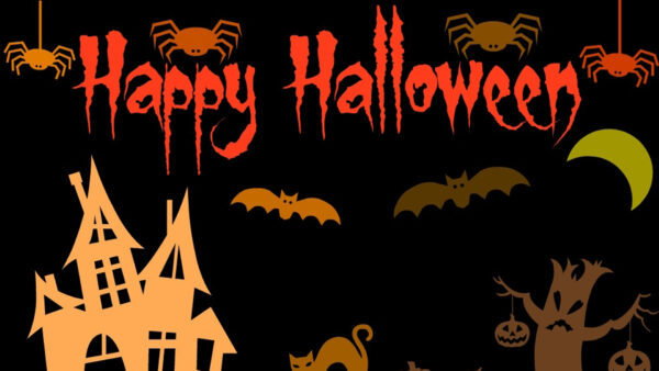 Wallpaper House, Desktop, Happy, Halloween, Haunted, With, Owl