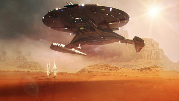 Wallpaper Star, Desert, Trek, Spaceship