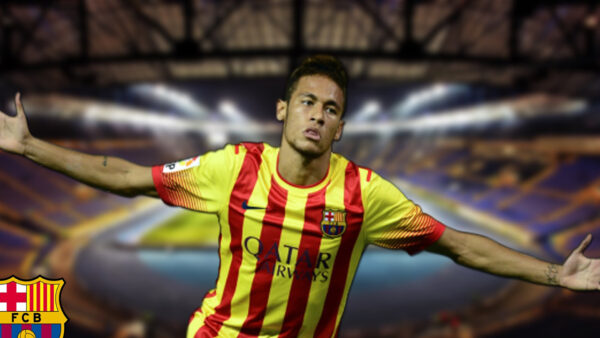 Wallpaper Neymar, Background, Yellow, Wearing, Dress, Red, Stadium, Sports