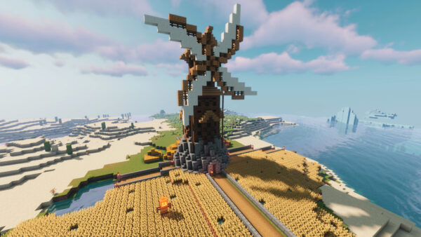 Wallpaper Windmill, Minecraft
