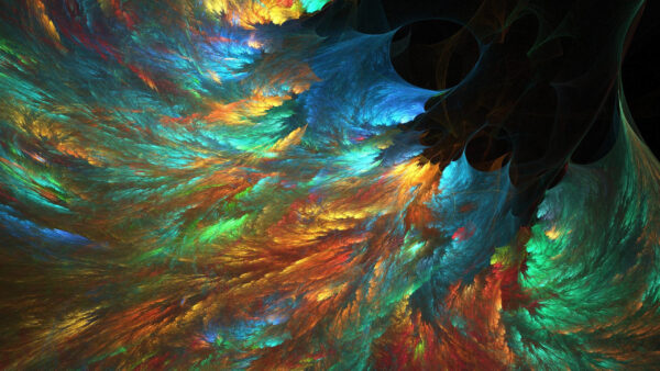 Wallpaper Colorful, Fractal, Feather, Art, Abstract