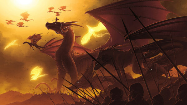 Wallpaper Multiple, Dragons, War, Dreamy, Desktop, Fantasy