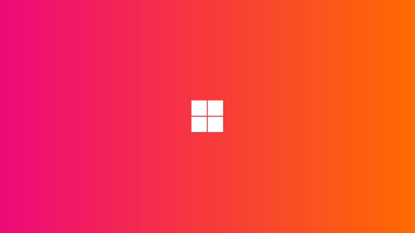 Wallpaper Pink, Microsoft, Windows, Logo, Background, Orange
