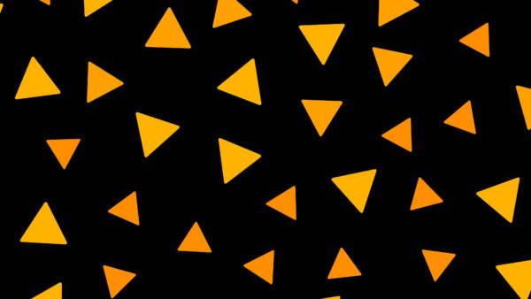 Wallpaper Black, Minimalist, Abstract, Mobile, Desktop, Yellow, Triangle, Background