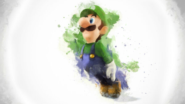 Wallpaper White, Games, With, Background, Luigi