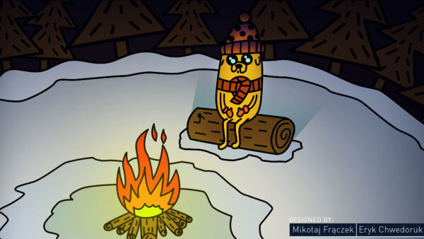 Wallpaper Dog, Ice, Forest, Camp, Adventure, Fire, Snow, Jake, Time, Winter