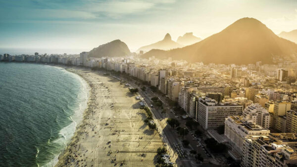 Wallpaper Travel, Beach, Aerial, Rio, Janeiro, Brazil, View, Cityscape